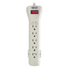 Tripp Lite Protect It! 7-Outlet Surge Protector, 7 ft. Cord with Right-Angle Plug, 2160 Joules, Diagnostic LEDs, Light Gray Housing