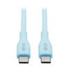 Tripp Lite U040AB-006-CSLB Safe-IT USB-C Antibacterial Cable, USB 2.0, Ultra Flexible (M/M), Light Blue, 6 ft. (1.83 m) 37332276780