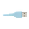 Tripp Lite U038AB-003-S-LB Safe-IT USB-A to USB-C Antibacterial Cable, USB 2.0, Ultra Flexible (M/M), Light Blue, 3 ft. (0.91 m) 37332277183