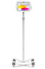 Compulocks iPad 10.2" Space Enclosure Medical Rolling Cart Extended White 819472023307 MCRSTDEXW102IPDSW