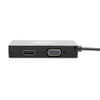 Tripp Lite USB-C Multiport Adapter – HDMI/DVI/VGA, Thunderbolt 3, Ultra HD 4K @ 30 Hz, Black 46340