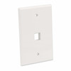 Intellinet 1-Outlet Oversized Keystone Wall Plate, White 766623772563