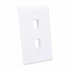 Intellinet 2-Outlet Keystone Wall Plate, White 766623772426
