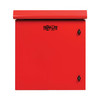 Tripp Lite SmartRack Industrial Enclosure with Lock - NEMA 3R, Wall Mount, Metal Construction, Hinged Back, Internal Fans, 28 in. Depth, 12U, Red 037332278012