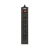 Tripp Lite Safe-IT 6-Outlet Surge Protector - 10 ft. Spiral Cord, 5-15P Plug, 300 Joules, Antimicrobial Protection, Black 037332271907