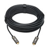 Tripp Lite U420F-15M-V USB-C to USB-C Plenum-Rated Fiber Active Optical Cable (AOC) - 4K 60 Hz, HDR, 4:4:4, M/M, Black, 15 m (49 ft.) 037332275097