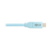Tripp Lite U040AB-006CS5LB Safe-IT USB-C Cable (M/M), Antibacterial, Ultra Flexible, 240W PD Charging, Light Blue, 6 ft. (1.8 m) 037332276797