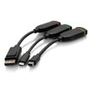 C2G 6ft (1.8m) 4K HDMI® Premium Cable and Dongle Adapter Ring with Color Coded Mini DisplayPort™, DisplayPort, and USB-C® 757120300526 C2G30052