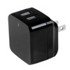 StarTech.com Dual-port USB wall charger - international travel - 17W/3.4A - black 47238