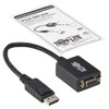 Tripp Lite DisplayPort to VGA Active Adapter Video Converter (M/F), 6-in. (15.24 cm) 47375
