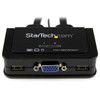 StarTech.com 2 Port USB VGA Cable KVM Switch - USB Powered with Remote Switch 47821
