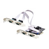 StarTech.com 4-Port Serial PCIe Card, Quad-Port PCI Express to RS232/RS422/RS485 (DB9) Serial Card, Low-Profile Bracket Incl., 16C1050 UART, Windows/Linux, TAA Compliant - Level-4 ESD Protection 65030903141