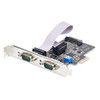 StarTech.com 2-Port Serial PCIe Card, Dual-Port PCI Express to RS232/RS422/RS485 (DB9) Serial Card, Low-Profile Brackets Incl., 16C1050 UART, Windows/Linux, TAA Compliant - Level-4 ESD Protection 65030900270