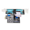 StarTech.com 2-Port Serial PCIe Card, Dual-Port PCI Express to RS232/RS422/RS485 (DB9) Serial Card, Low-Profile Brackets Incl., 16C1050 UART, Windows/Linux, TAA Compliant - Level-4 ESD Protection