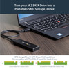 StarTech.com M.2 SSD Enclosure for M.2 SATA SSDs - USB 3.0 (5Gbps) with UASP 48165