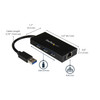 StarTech.com 3-Port Portable USB 3.0 Hub plus Gigabit Ethernet - Aluminum with Built-in Cable 48277