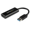 StarTech.com USB 3.0 to HDMI Adapter - 1080p (1900x1200) - Slim/Compact USB Type-A to HDMI Display Adapter Converter for Monitor - External Video & Graphics Card - Black - Windows Only 48682