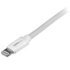 StarTech.com 2 m (6 ft.) USB to Lightning Cable - Long iPhone / iPad / iPod Charger Cable - Lightning to USB Cable - Apple MFi Certified - White 48693