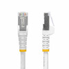 StarTech.com 1ft White CAT8 Ethernet Cable, Snagless RJ45, 25G/40G, 2000MHz, 100W PoE++, S/FTP, 26AWG Pure Bare Copper Wire, LSZH, Shielded Network Patch Cord w/Strain Reliefs, Fluke Channel Tested 065030902700