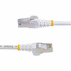 StarTech.com 1ft White CAT8 Ethernet Cable, Snagless RJ45, 25G/40G, 2000MHz, 100W PoE++, S/FTP, 26AWG Pure Bare Copper Wire, LSZH, Shielded Network Patch Cord w/Strain Reliefs, Fluke Channel Tested 065030902700