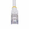 StarTech.com 6in White CAT8 Ethernet Cable, Snagless RJ45, 25G/40G, 2000MHz, 100W PoE++, S/FTP, 26AWG Pure Bare Copper Wire, LSZH, Shielded Network Patch Cord w/Strain Reliefs, Fluke Channel Tested 065030902694