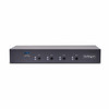 StarTech.com 4-Port KM Switch with Mouse Roaming, USB Switch for Keyboard/Mouse, 3.5mm/USB Audio, Perihperal Sharing for 4 Computers, TAA Compliant 065030902250