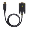 StarTech.com 3ft (1m) USB to Null Modem Serial Adapter Cable, Interchangeable DB9 Screws/Nuts, COM Retention, USB-A to RS232, FTDI, Level-4 ESD Protection, Windows/macOS/ChromeOS/Linux - Rugged TPE Construction 065030900362