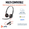 POLY Blackwire 3220 Stereo USB-C Black Headset +USB-C/A Adapter (Bulk)