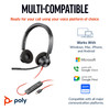 POLY Blackwire 3320 Stereo USB-C Headset +USB-C/A Adapter