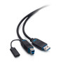 C2G 25ft (7.6m) Performance Series USB-A Male to USB-B Male Active Optical Cable (AOC) - 3.2 Gen 2 (10Gbps) Plenum Rated