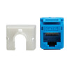 Tripp Lite Cat6 Keystone Jack - 4PPoE Compliant, 110/Krone, 568A/B, RJ45 Ethernet, Blue, TAA N238-001-BL-6A