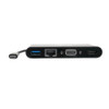 Tripp Lite USB 3.1 Gen 1 USB-C Adapter, 4K @ 30Hz - HDMI, VGA, USB-A Hub Port and Gigabit Ethernet, Black 93381