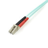 StarTech.com Aqua OM4 Duplex Multimode Fiber Optic Cable - 100 Gb - 50/125 - LSZH - LC/LC - 3 m 95563