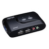 Tripp-Lite B004-VUA2-K-R KVM Switch 2Port Compact USB w Audio and Cable Retail