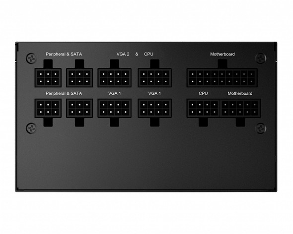 MSI MPG A850GF UK PSU '850W, 80 Plus Gold certified, Fully Modular, 100% Japanese Capacitor, Flat Cables, ATX Power Supply Unit, UK Powercord, Black, Support Latest GPU' 103811