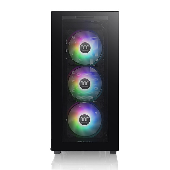 Thermaltake Case CA-1S2-00M1WN-01 Divider 300 TG ARGB MidTower 2x3mm tempered glass Black Retail