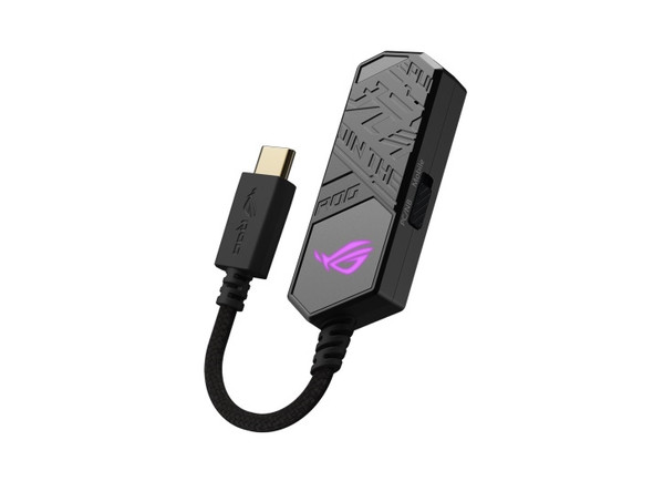 ASUS Accessory ROG CLAVIS USB-C to 3.5 mm gaming DAC with AI Noise-Canceling Mic Retail