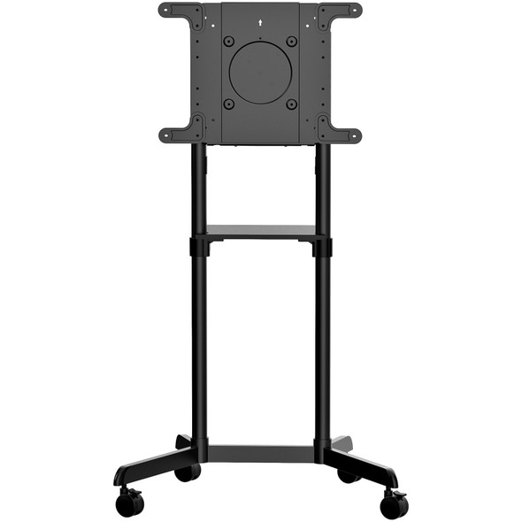 StarTech.com Mobile TV Cart - Portable Rolling TV Stand for 37-70" VESA Display (154lb/70kg) - TV Stand w/Shelf & Storage Compartment - Rotate/Tilt Display - Universal TV Mount on Wheels 115139