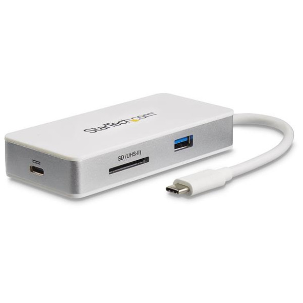 StarTech.com USB-C Multiport Adapter - SD (UHS-II) Card Reader - 100W Power Delivery - 4K HDMI - GbE - 1x USB 3.0 DKT3CHSD4GPD