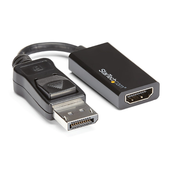 Startech.Com Displayport To Hdmi Adapter - 4K 60Hz Active Dp 1.4 To Hdmi 2.0 Video Converter - Dp To Hdmi Monitor/Tv/Display Cable Adapter Dongle - Latching Dp Connector Dp2Hd4K60S