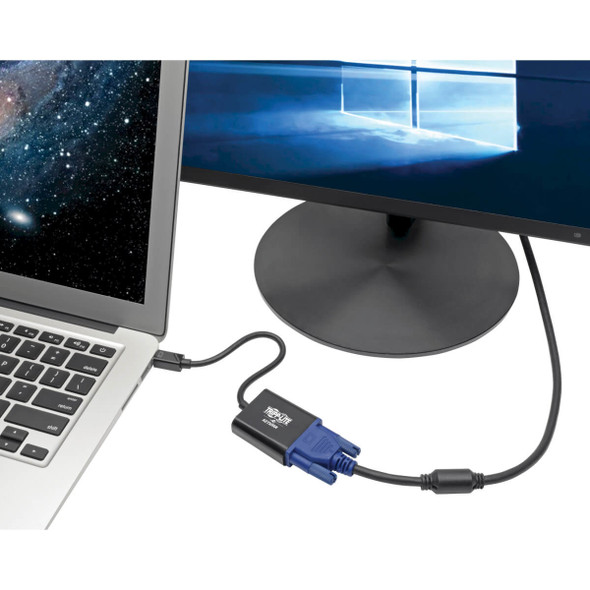 Tripp Lite Keyspan Mini DisplayPort to VGA Active Adapter - 1920 x 1200 (1080p), Thunderbolt 1 or 2, Black P137-06N-VGAB