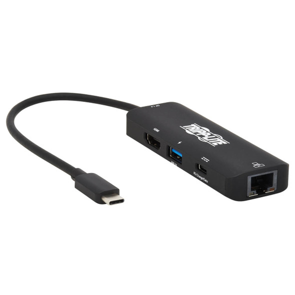 Tripp Lite USB-C Multiport Adapter, 4K @ 60 Hz HDMI, USB-A, Gigabit Ethernet, 100W PD Charging, HDR, HDCP 2.2 U444-06N-H4GUC2