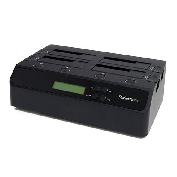 StarTech.com 4 Bay USB 3.0 eSATA to SATA Standalone 1:3 HDD Hard Drive Duplicator Dock SATDOCK4U3RE