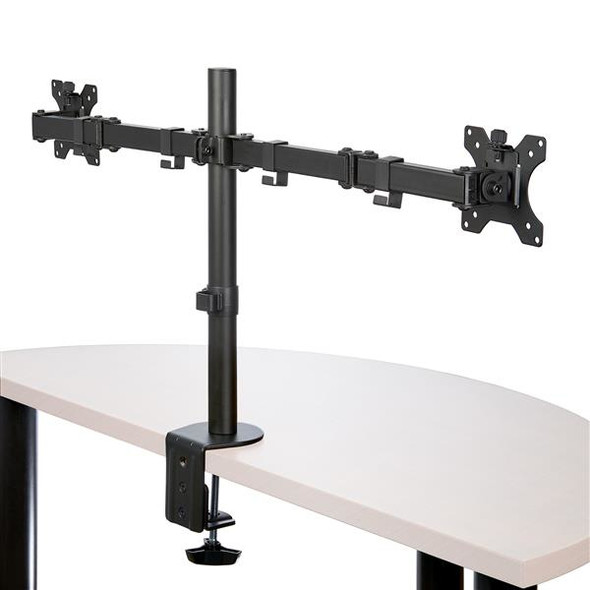 StarTech.com Desk Mount Dual Monitor Arm - Desk Clamp / Grommet VESA Monitor Mount for up to 32 inch Displays - Ergonomic Articulating Monitor Arm - Height Adjustable/Tilt/Swivel/Rotating ARMDUAL2