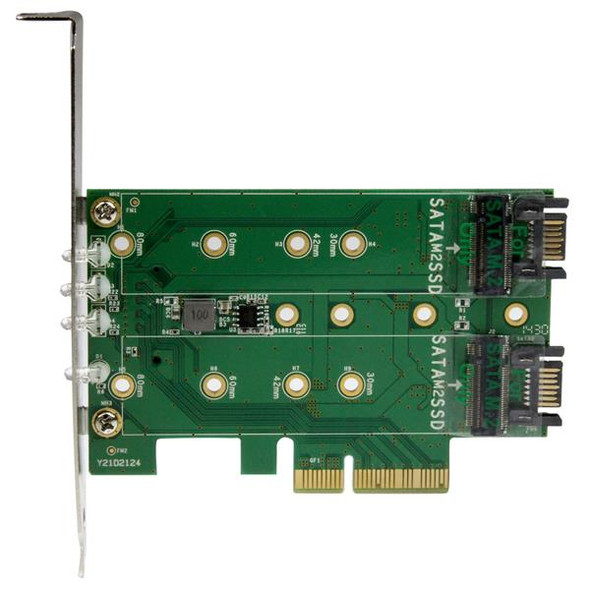 Startech.Com 3-Port M.2 Ssd (Ngff) Adapter Card - 1 X Pcie (Nvme) M.2, 2 X Sata Iii M.2 - Pcie 3.0 Pexm2Sat32N1