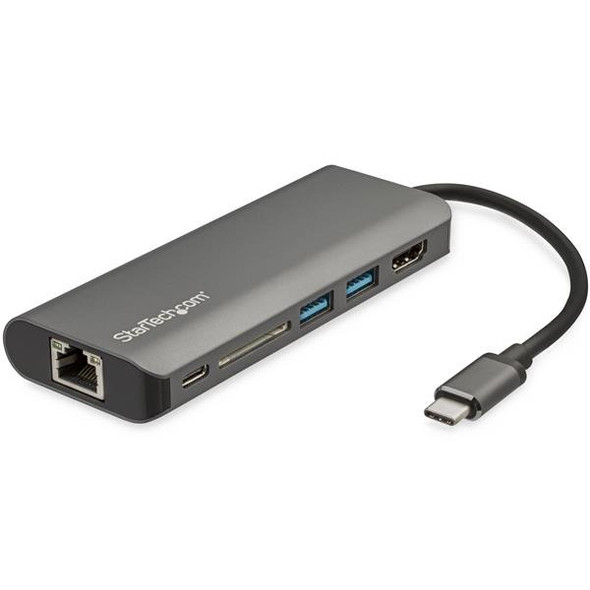 StarTech.com USB C Multiport Adapter - USB-C Travel Dock to 4K HDMI, 3x USB 3.0 Hub, SD/SDHC, GbE, 60W PD 3.0 Pass-Through - USB Type-C/Thunderbolt 3 - Upgraded Version of DKT30CSDHPD DKT30CSDHPD3