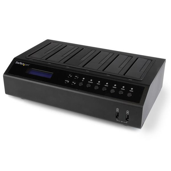 StarTech.com USB 3.0 / eSATA 6-Bay Hard Drive Duplicator Dock - 1:5 HDD / SSD Cloner and Eraser SATDOCK5U3ER