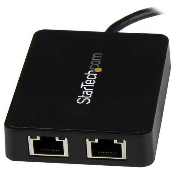 StarTech.com USB-C to Dual Gigabit Ethernet Adapter with USB (Type-A) Port US1GC301AU2R