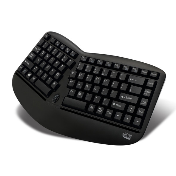 Adesso Tru-Form Media 1150 - Wireless Ergo Mini Keyboard &Amp; Mouse Wkb-1150Cb