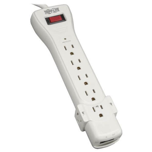 Tripp Lite Protect It! 7-Outlet Surge Protector, 12-ft. Cord, 1080 Joules, Fax/Modem Protection, RJ11 SUPER6TEL12